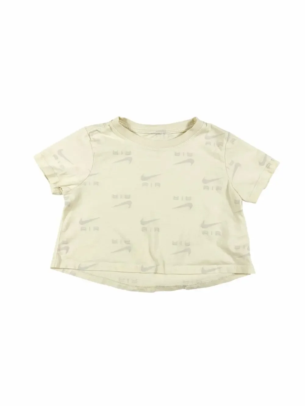 Nike Sportswear Air Allover Logo Print Cropped Tee Youth Size Small 8-10 Girls